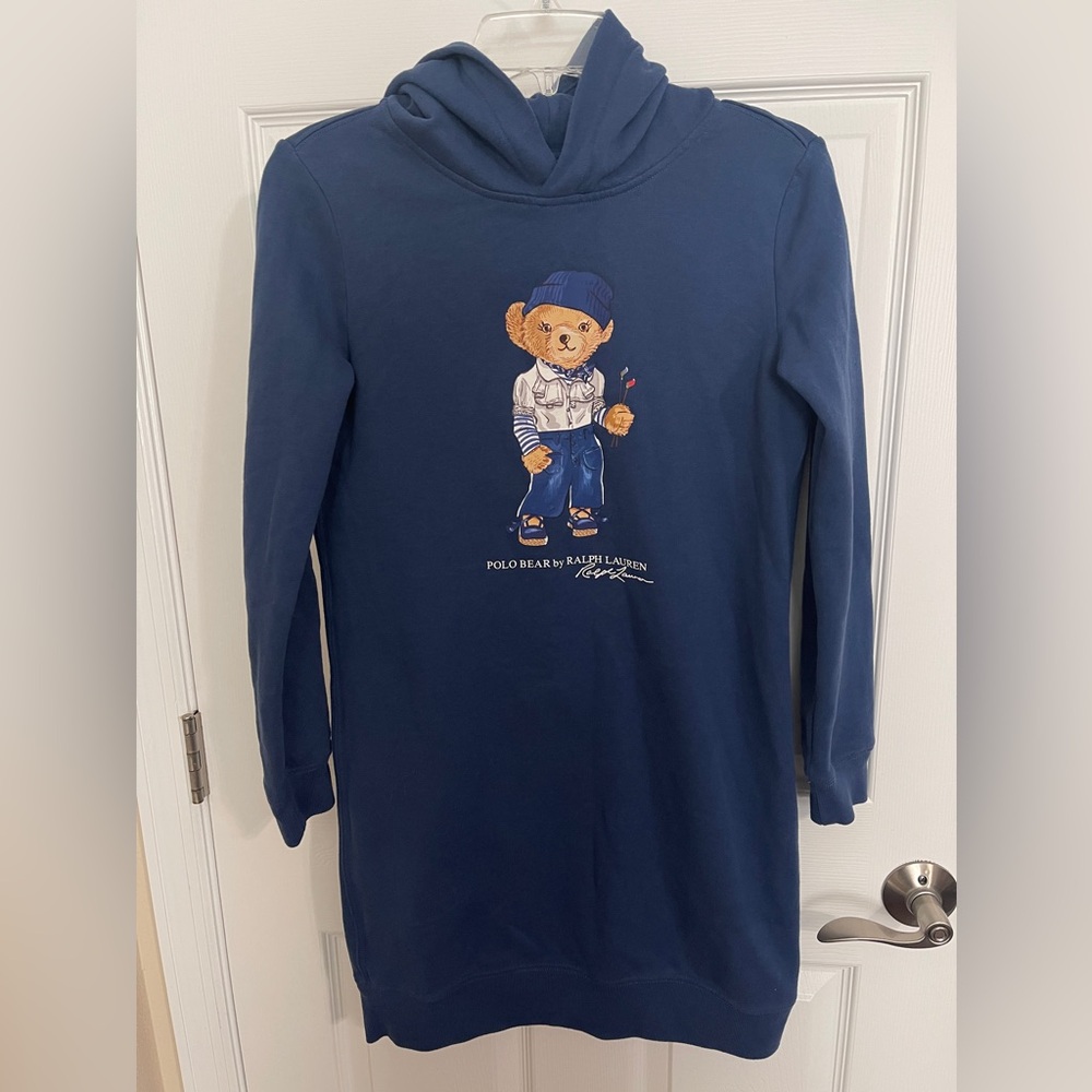 Polo by Ralph Lauren Kids Blue Hoodie Dress